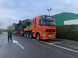 Transport Liebherr LRB 355 van Brugge naar Knokke