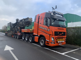 Transport Liebherr LRB 355 van Brugge naar Knokke