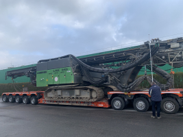 Transport Liebherr LRB 355 van Brugge naar Knokke