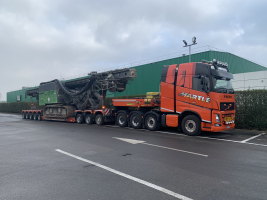 Transport Liebherr LRB 355 van Brugge naar Knokke