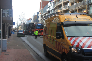 Transport Liebherr LRB 355 van Brugge naar Knokke